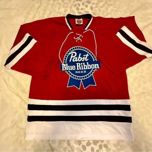 Pabst Blue Ribbon Red Hockey Jersey - Picture 3 of 7